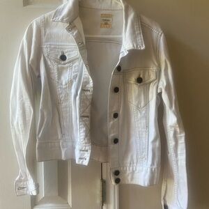 Fossil White Jean Jacket Classic Denim Style